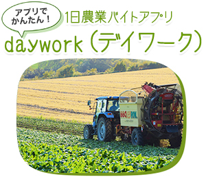 １日農業バイトアプリ daywork （デイワーク）